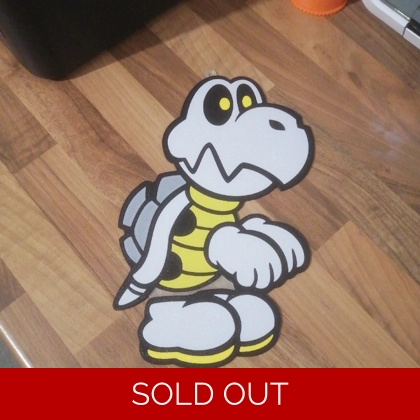 Super Mario Dry Bones hanging window art